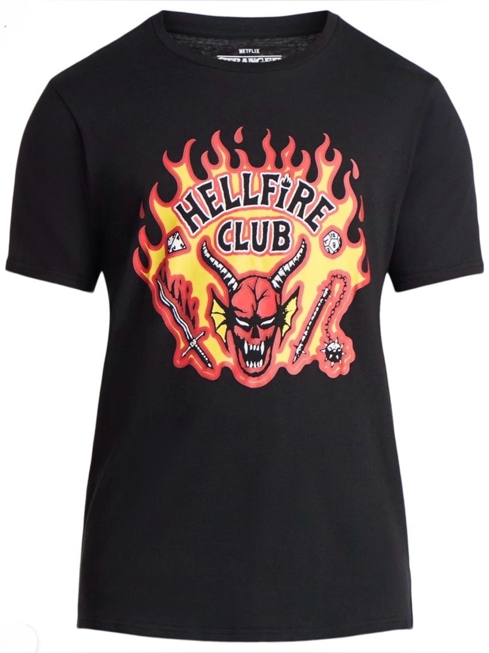 Netflix Stranger Things Men’s & Big Men’s Hellfire Club Graphic Tee Shirt